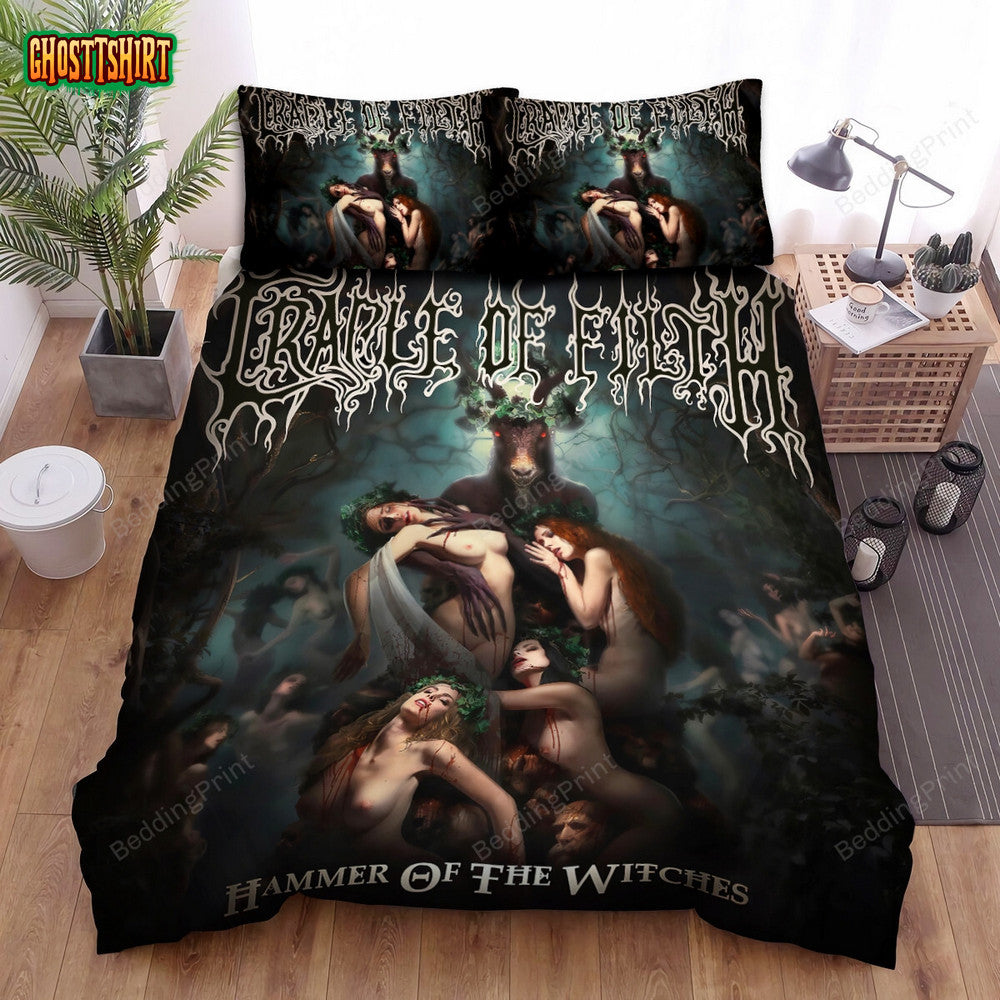 Cradle Of Filth Music Hammer Of The Witches Bed Sheets Duvet Cover Bedding Set