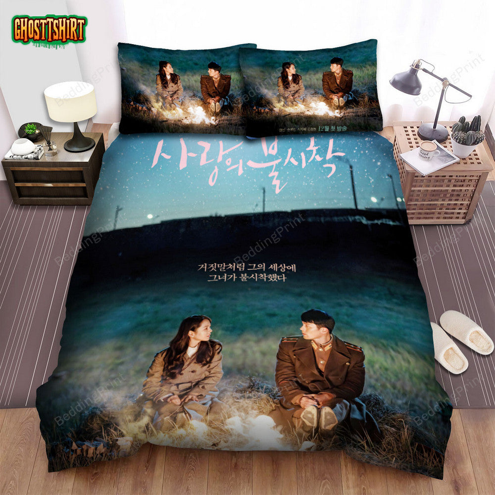 Crash Landing On You (2019–2020) Movie Poster 2 Bed Sheets Duvet Cover Bedding Set