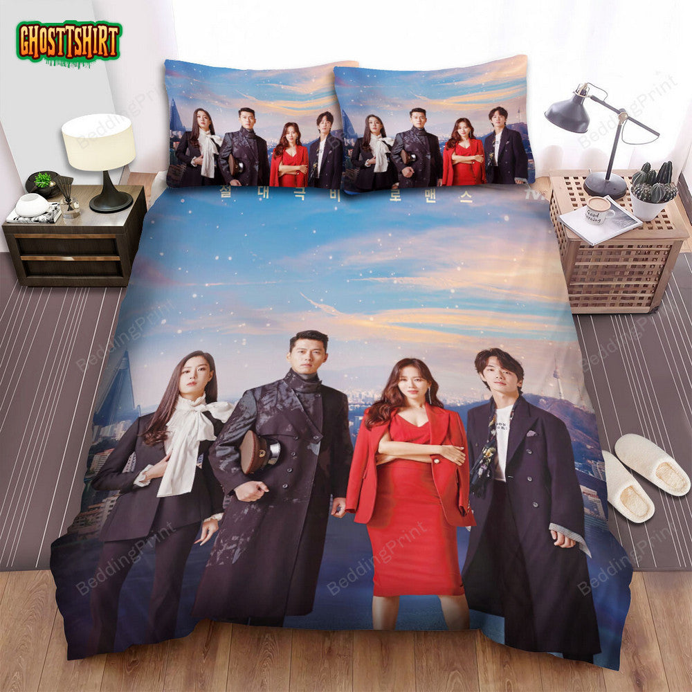 Crash Landing On You (2019–2020) Movie Poster Bed Sheets Duvet Cover Bedding Set