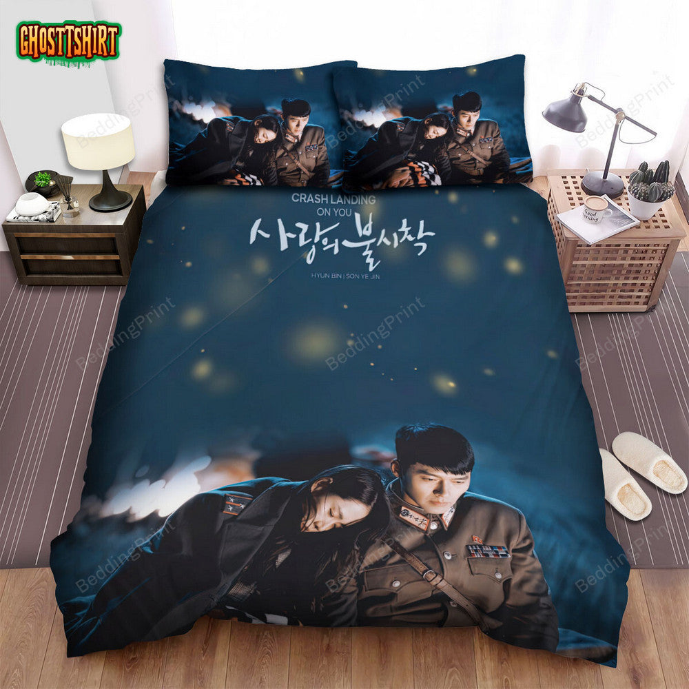 Crash Landing On You (2019–2020) Movie Poster Fanart 5 Bed Sheets Duvet Cover Bedding Set