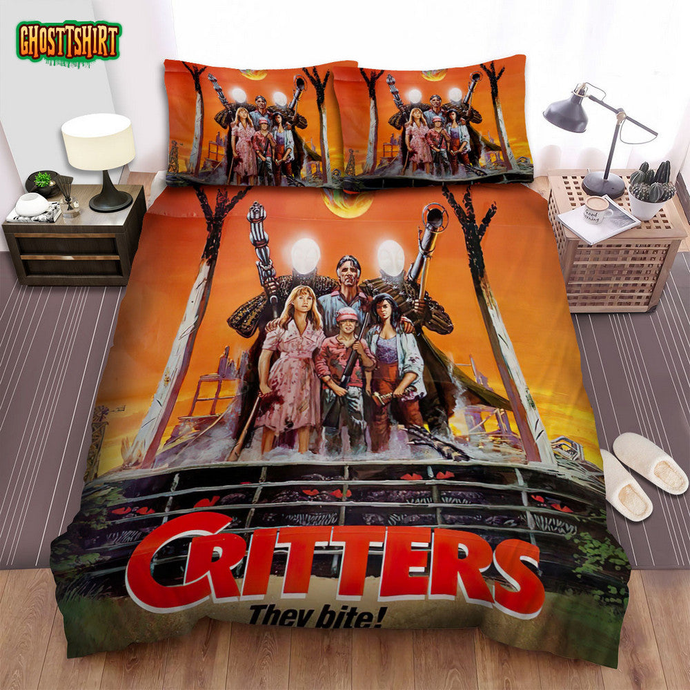 Critters Movie Poster 3 Bed Sheets Spread Comforter Duvet Cover Bedding Set