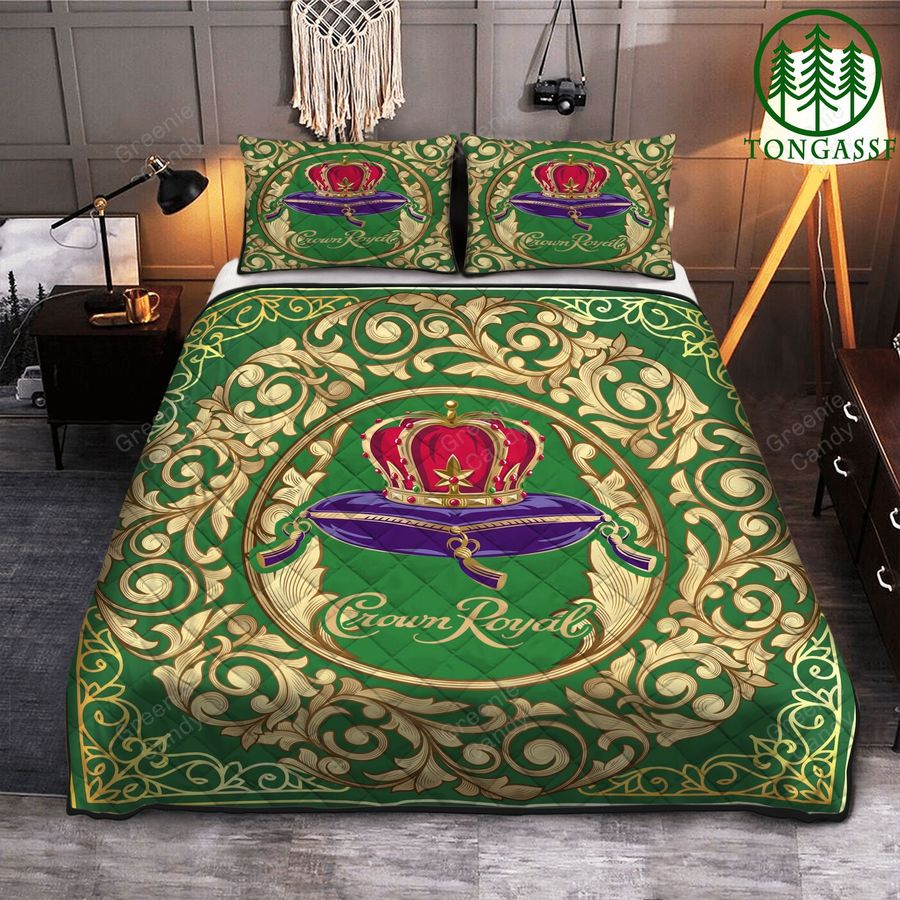 Crown Royal Whiskey Apple Luxurious Flower Bedding Set