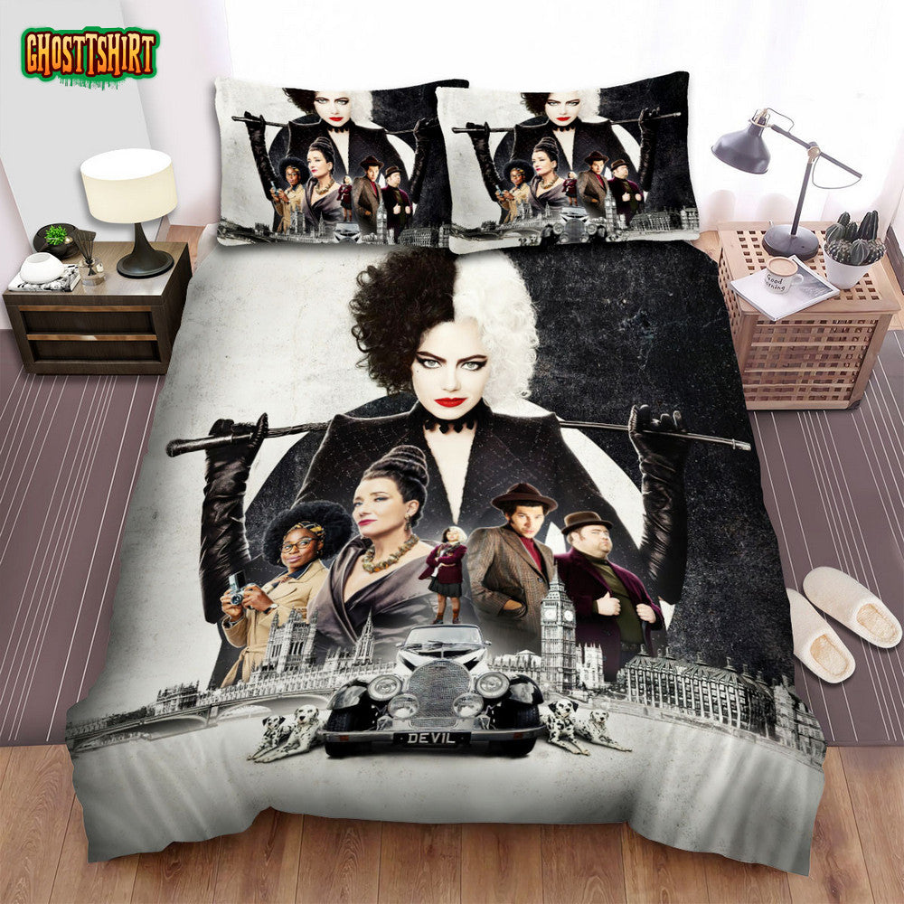 Cruella Movie Poster 6 Bed Sheets Spread Comforter Duvet Cover Bedding Set