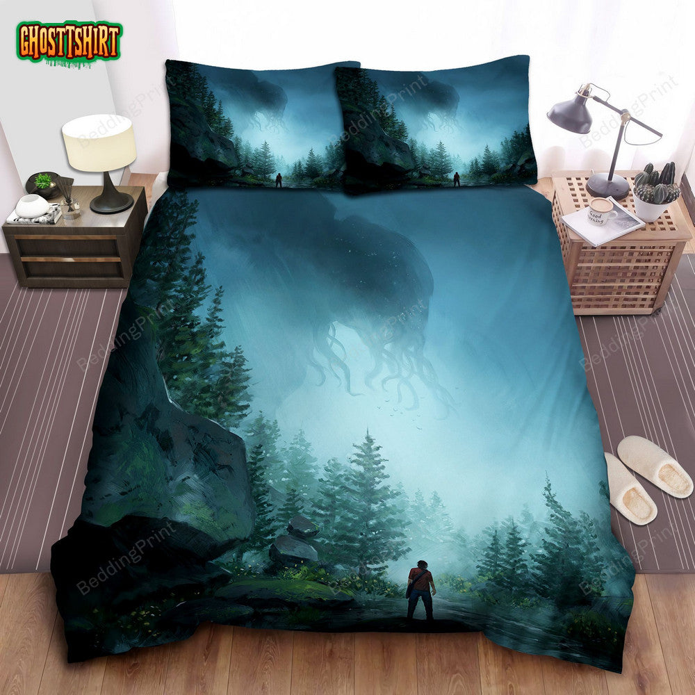 Cthulhu In The Mist Bed Sheets Duvet Cover Bedding Set