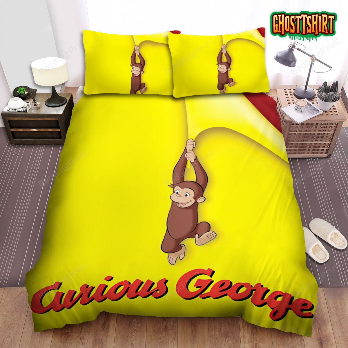 Curious George Photo Bed Sheets Spread Duvet Cover Bedding Set