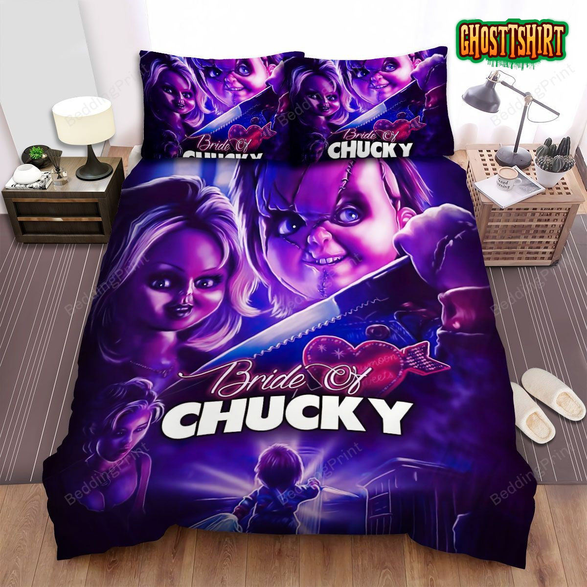 Curse Of Chucky Couple Of Doll Bed Sheets Duvet Cover Bedding Set