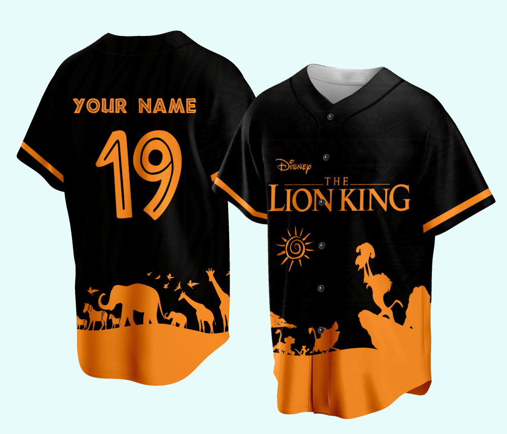 Custom Ddisney Llion King Game Day Baseball Jersey Ddisney Llion King Simba Baseball Outfit Gift For Baseball Fan Players Baseball Lovers - Aopprinter