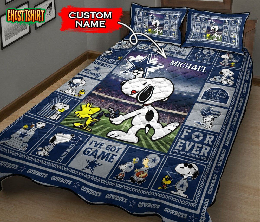 Custom Name Dallas Cowboys Bedding Set Ver 4