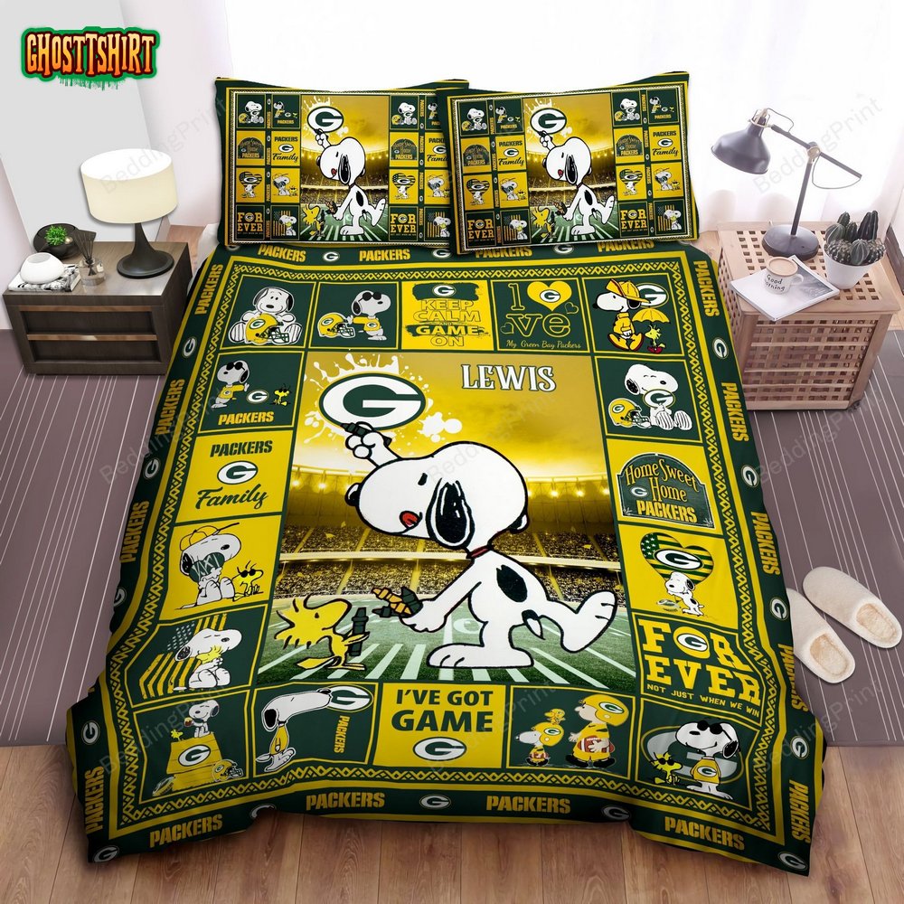 Custom Name Green Bay Packers Bedding Set