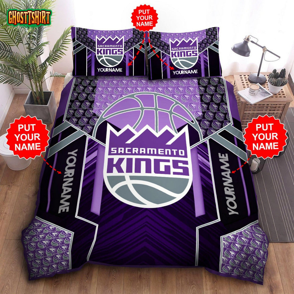 Custom Name Sacramento Kings Bedding Set