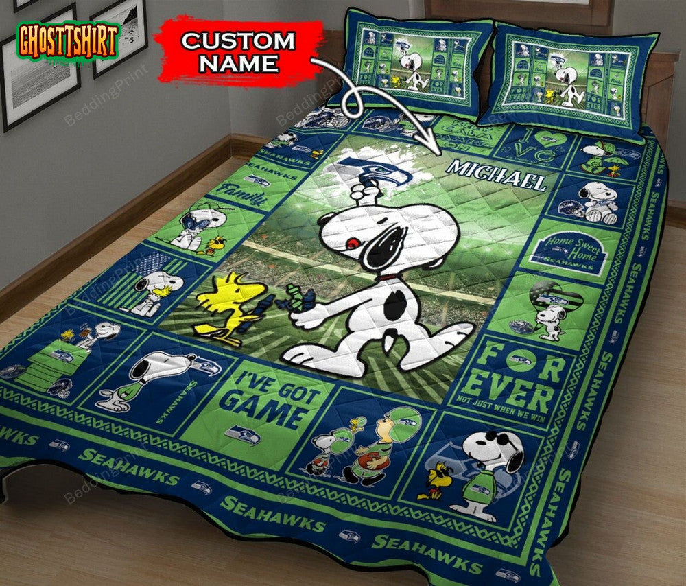 Custom Name Seattle Seahawks Bedding Set Ver 2