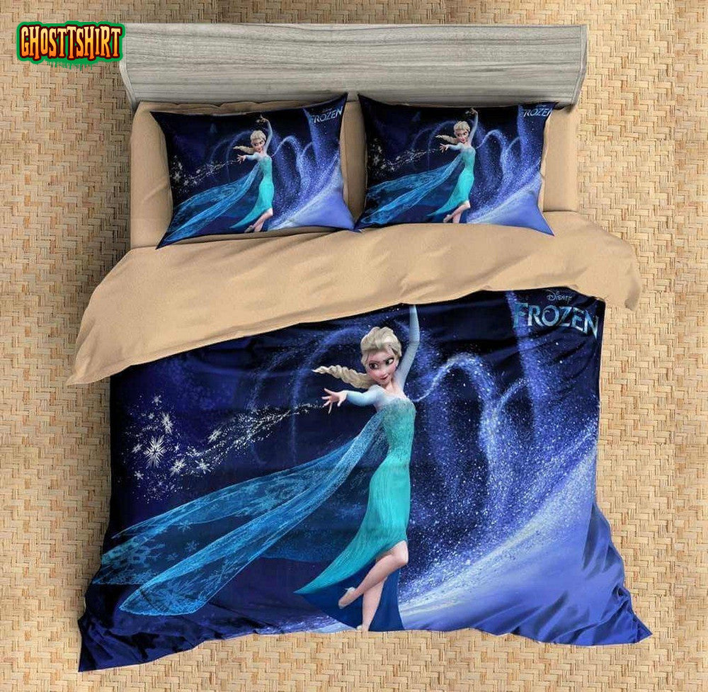 Customize Frozen Elsa 3pcs Duvet Cover Set Bedding Set
