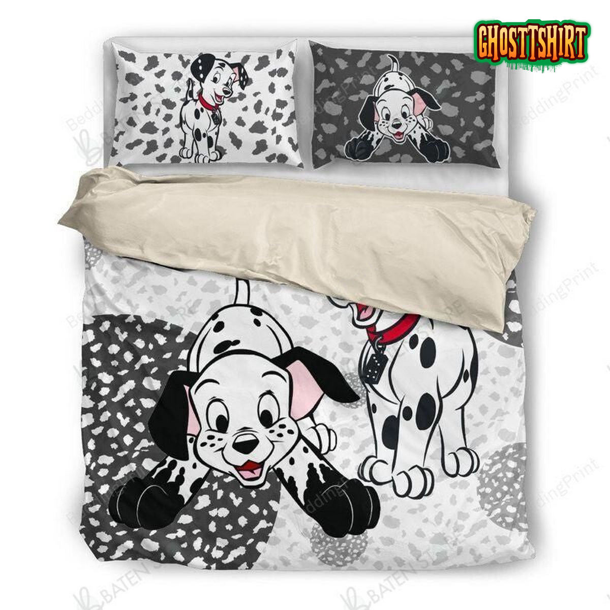 Cute Dalmatians Bed Sheets Duvet Cover Bedding Set