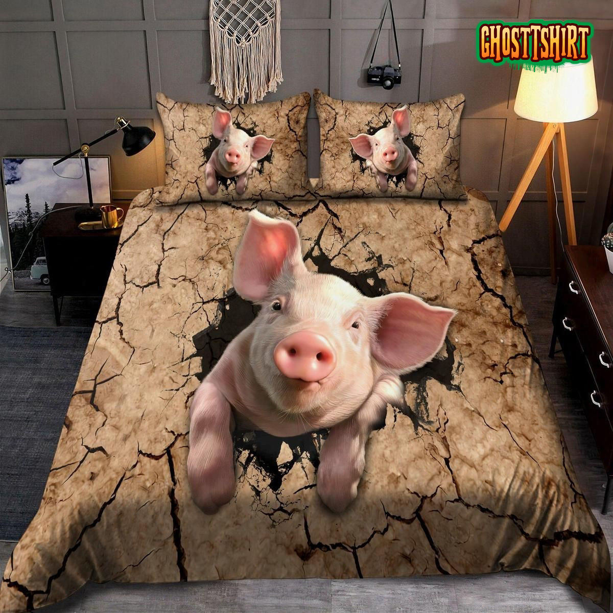 Cute Pig Duvet Cover Bedding Set