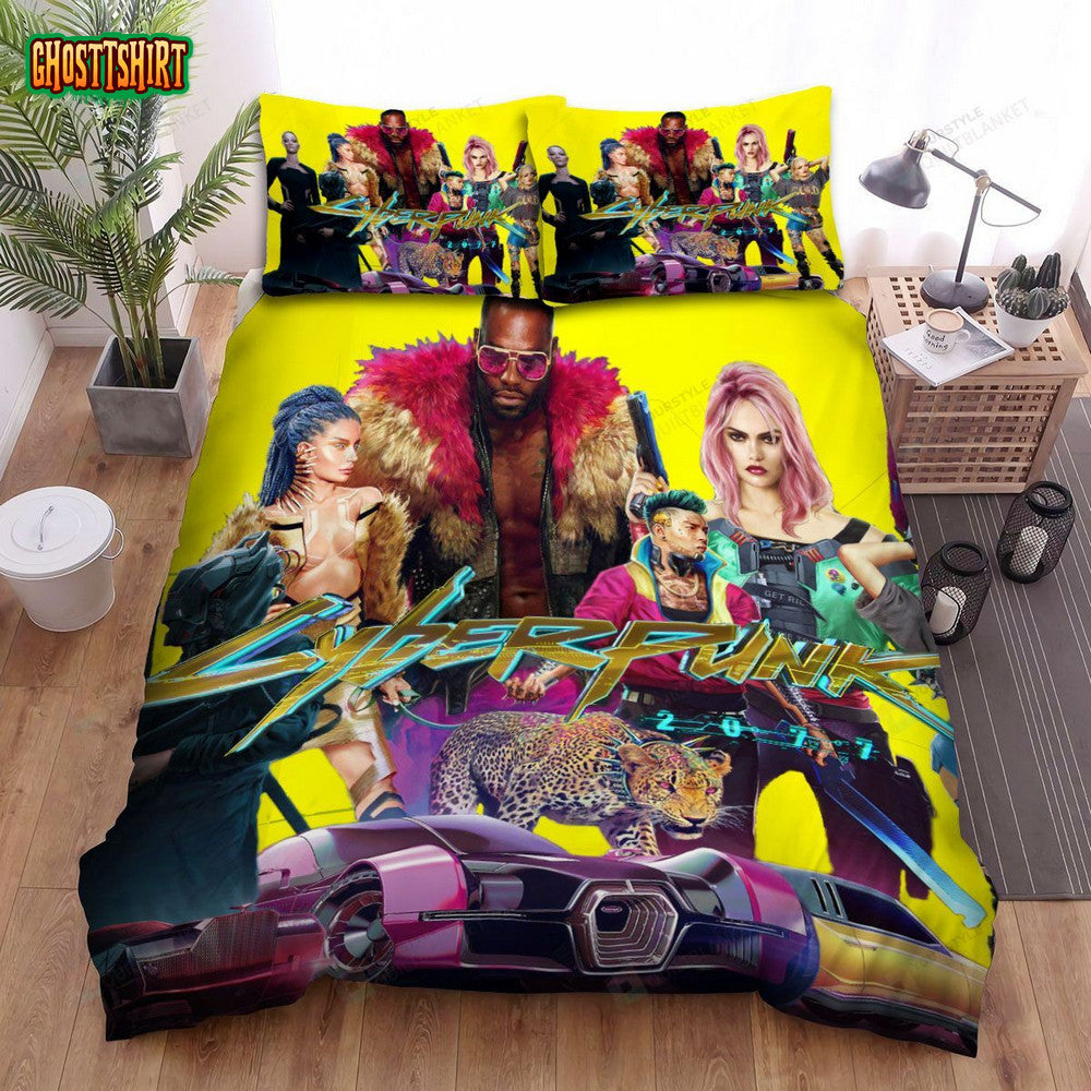 Cyberpunk 2077 Characters Bed Sheets Spread Comforter Duvet Cover Bedding Set