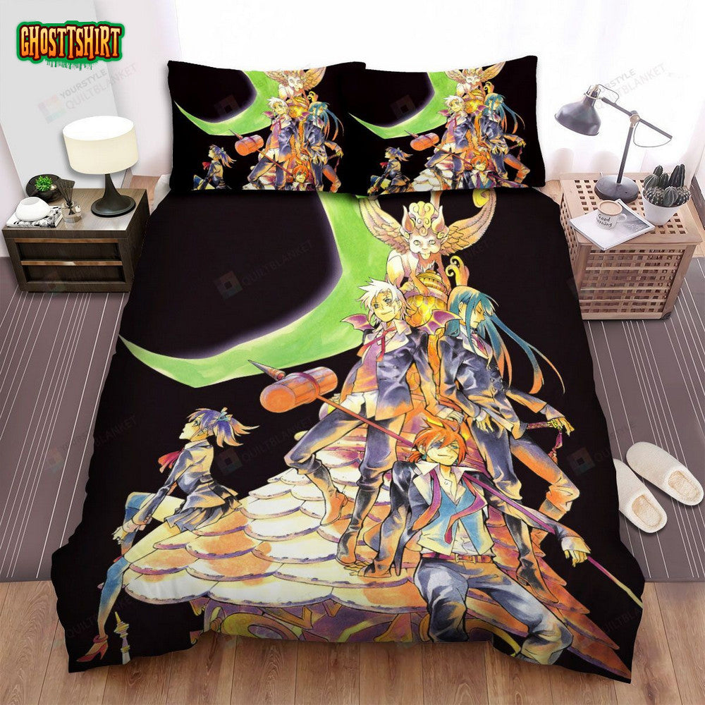 D Gray Man Characters With The Green Moon Bed Sheets Spread Comforter Duvet Cover Bedding Set