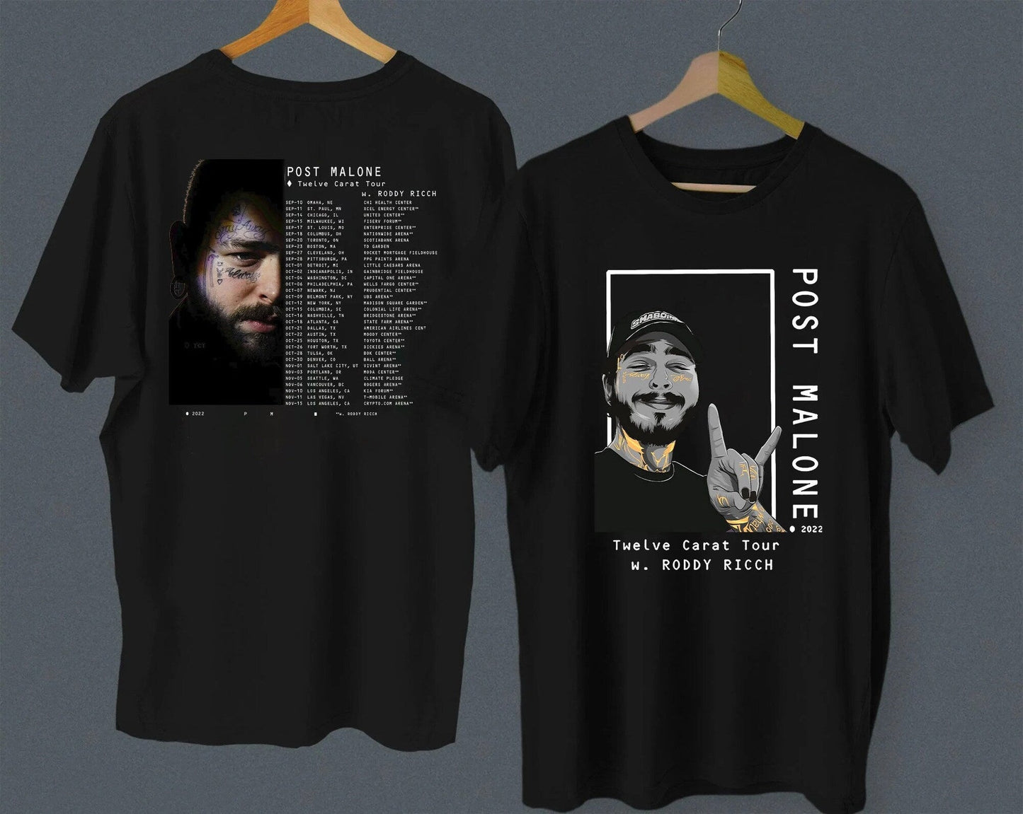 Post Malone Twelve Carat 2022 Tour Shirt