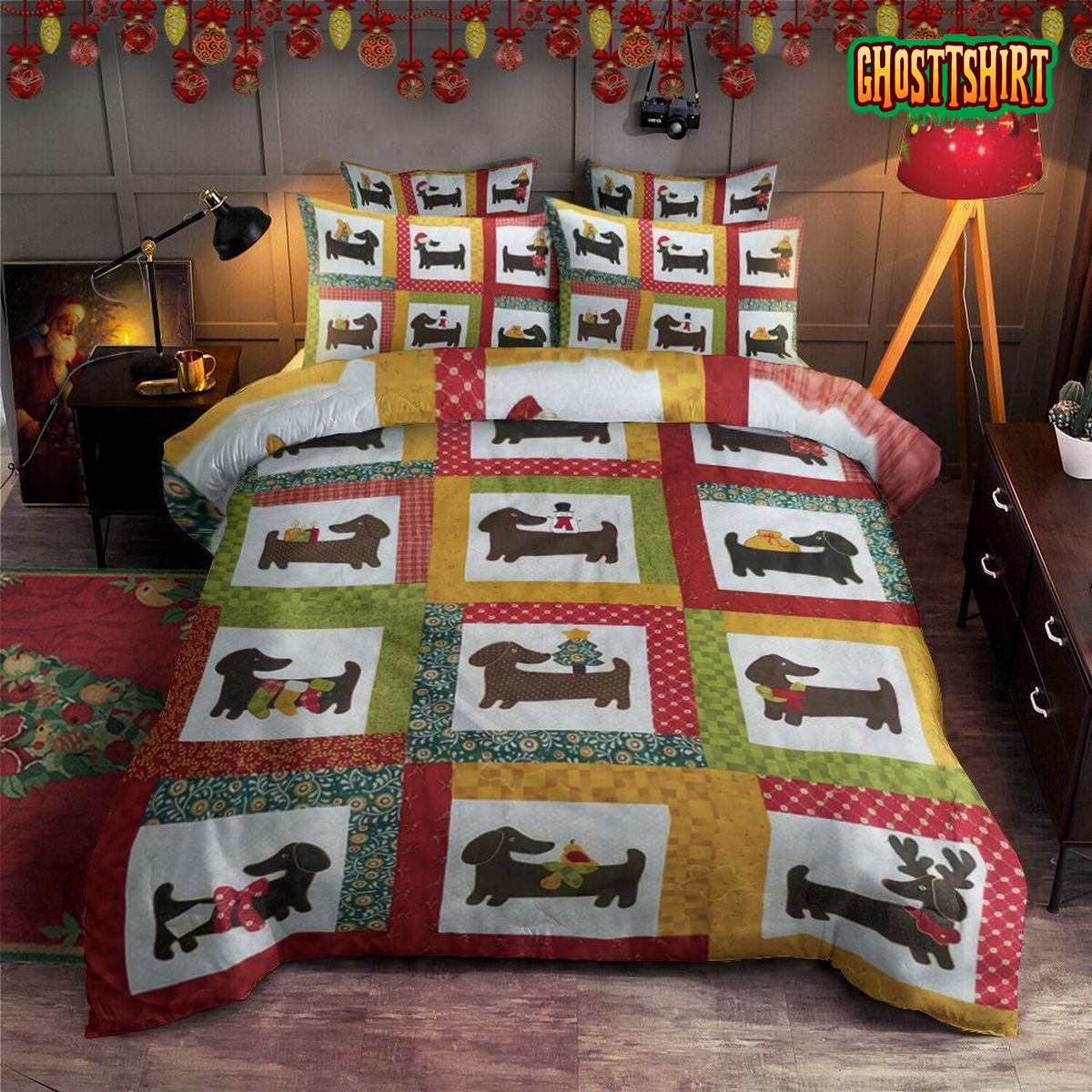 Dachshunds Bed Sheets Duvet Cover Bedding Set