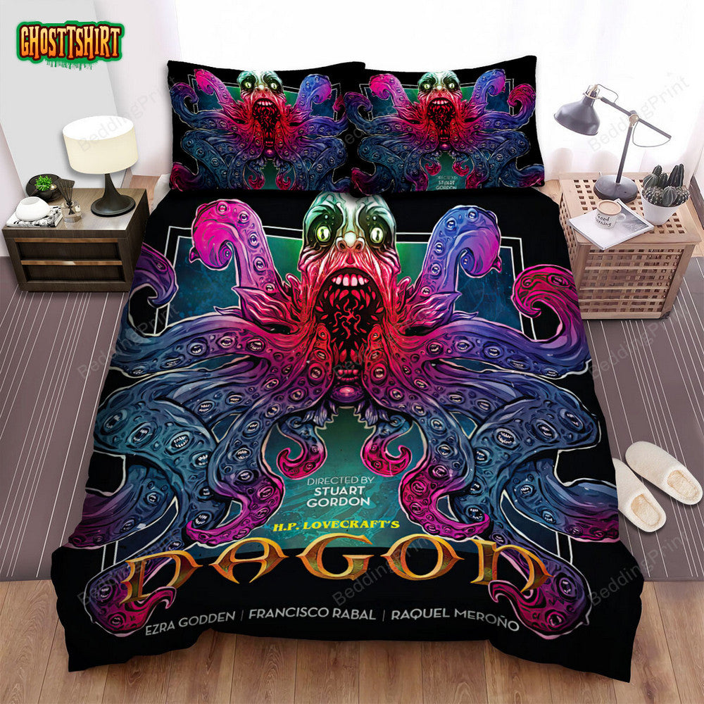 Dagon Worlds On Film Beyond Genres Volume 3 Movie Poster Bed Sheets Duvet Cover Bedding Set