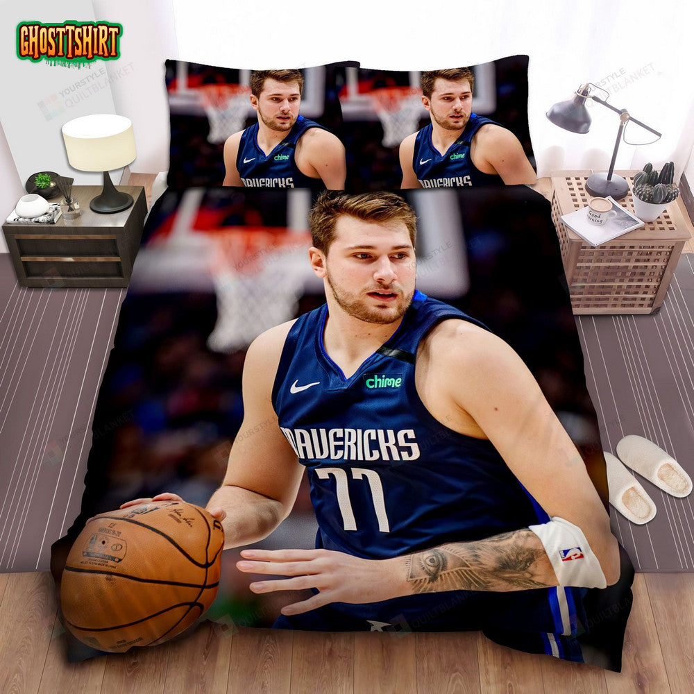 Dallas Mavericks Luka Doni Photograph Bed Sheet Duvet Cover Bedding Set