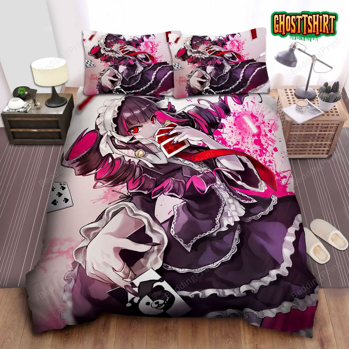 Danganronpa Celestia Ludenberg Digital Artwork Bed Sheets Duvet Cover Bedding Set