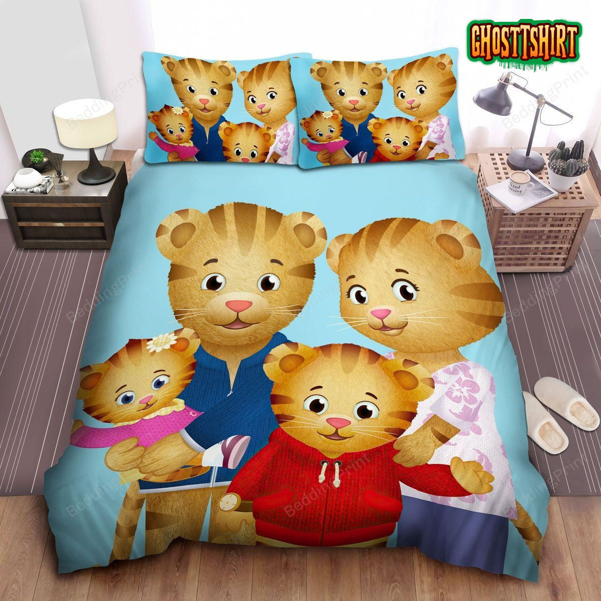 Daniel Tiger's Family Picture Bed Sheets Duvet Cover Bedding Set