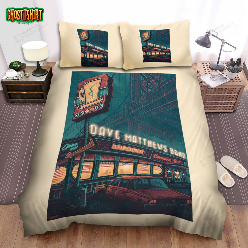 Dave Matthews Camden Concert Poster Bed Sheets Spread Comforter Duvet Cover Bedding Set