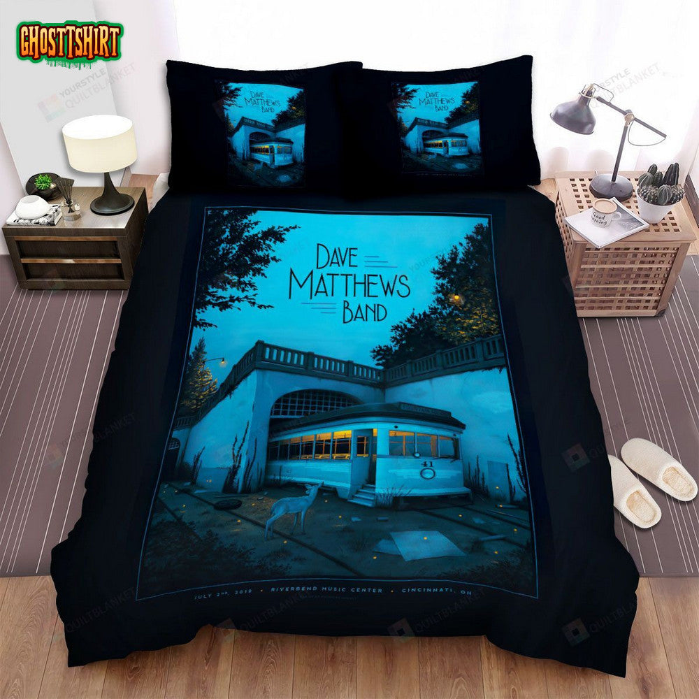 Dave Matthews Cincinnati Concert Poster Bed Sheets Spread Comforter Duvet Cover Bedding Set