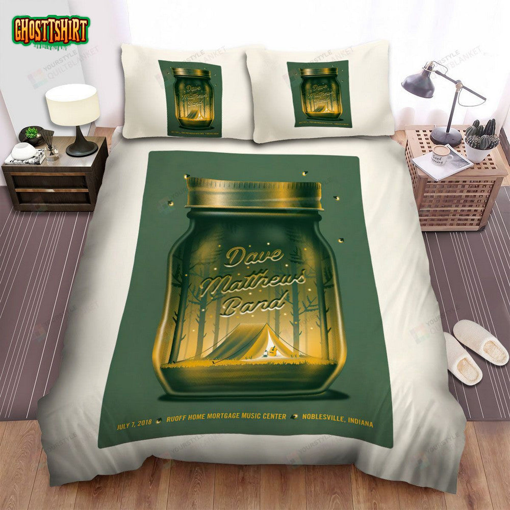 Dave Matthews Noblesville Concert Poster Bed Sheets Spread Comforter Duvet Cover Bedding Set