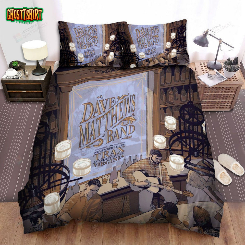 Dave Matthews Virginia Concert Poster Bed Sheets Spread Comforter Duvet Cover Bedding Set