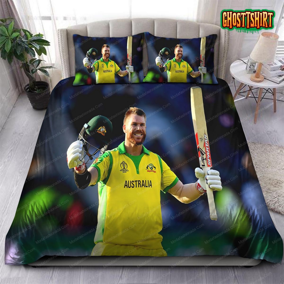 David Warner Of Australia ICC Cricket World Cup 2019 Bedding Set
