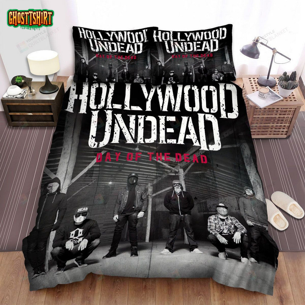 Day Of The Dead Hollywood Undead Band Bed Sheets Spread Comforter Duvet Cover Bedding Set