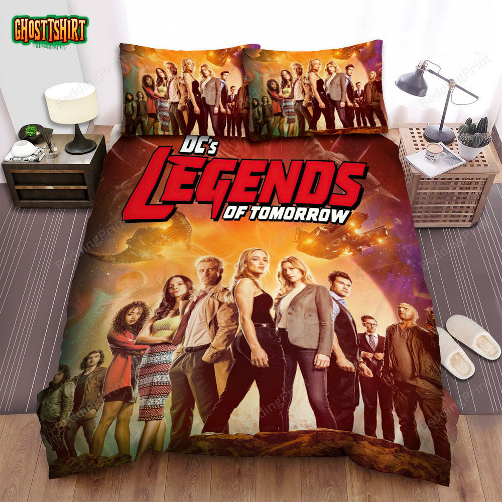 Dc’s Legends Of Tomorrow (2016) Movie Poster Fanart Bed Sheets Duvet Cover Bedding Set