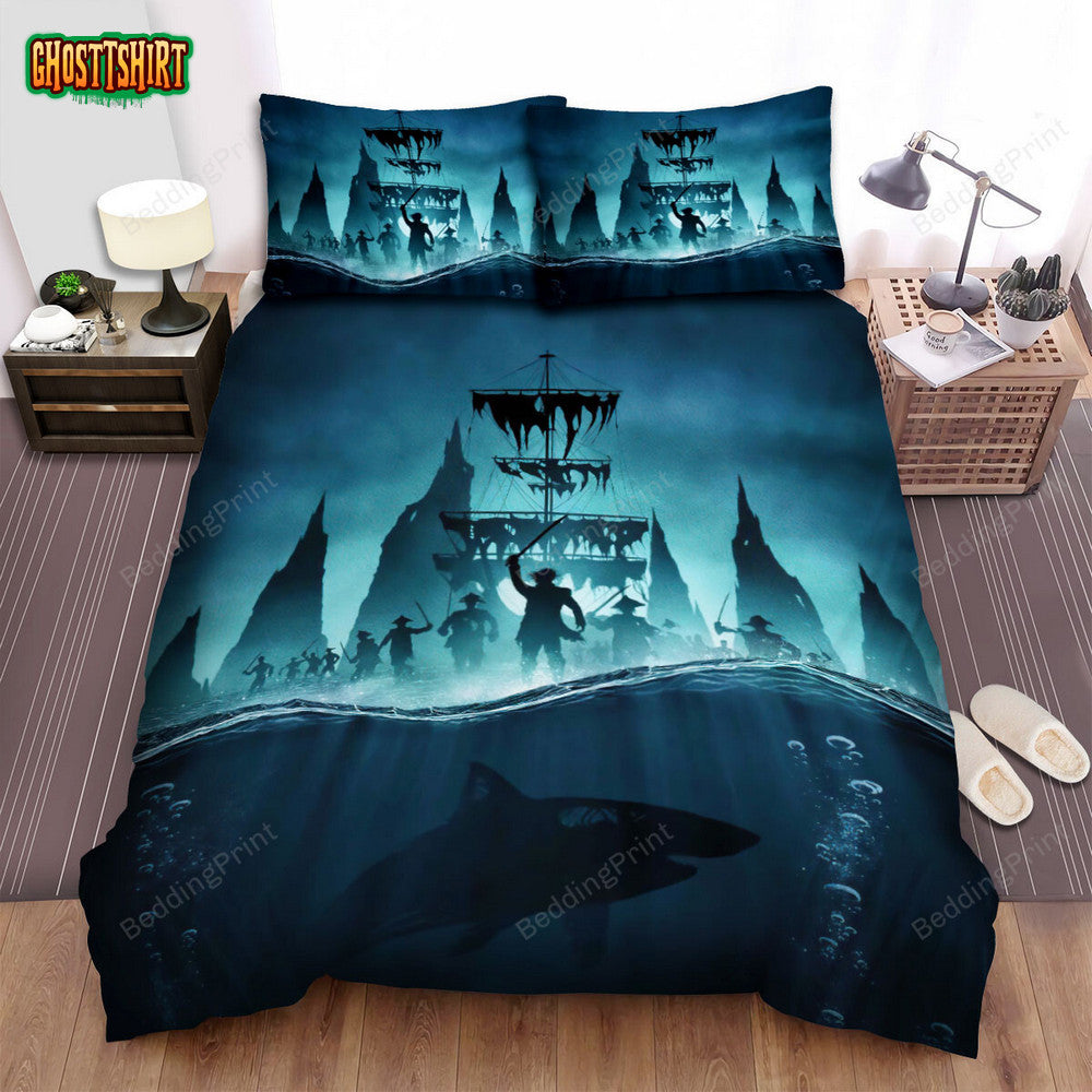 Dead Men Tell No Tales (2017) Movie Poster Fanart 7 Bed Sheets Duvet Cover Bedding Set