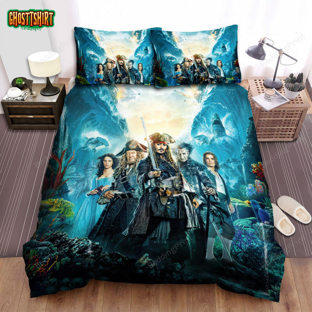 Dead Men Tell No Tales (2017) Movie Poster Theme 2 Bed Sheets Duvet Cover Bedding Set