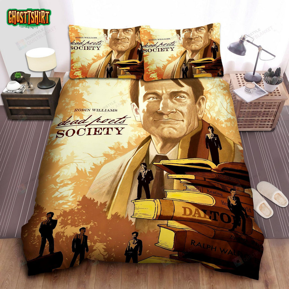 Dead Poets Society Characters Drawings Bed Sheets Spread Comforter Duvet Cover Bedding Set