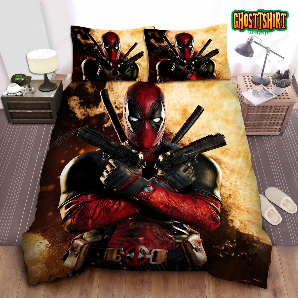 Deadpool Art Bed Sheets Duvet Cover Bedding Set