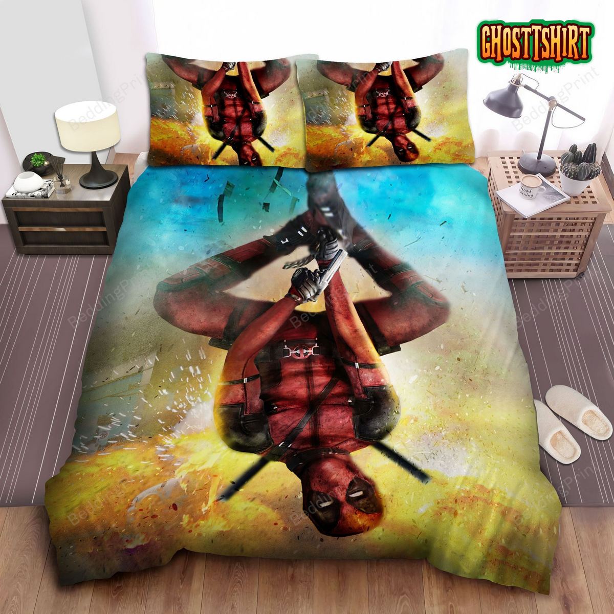 Deadpool Comic Bed Sheets Duvet Cover Bedding Set