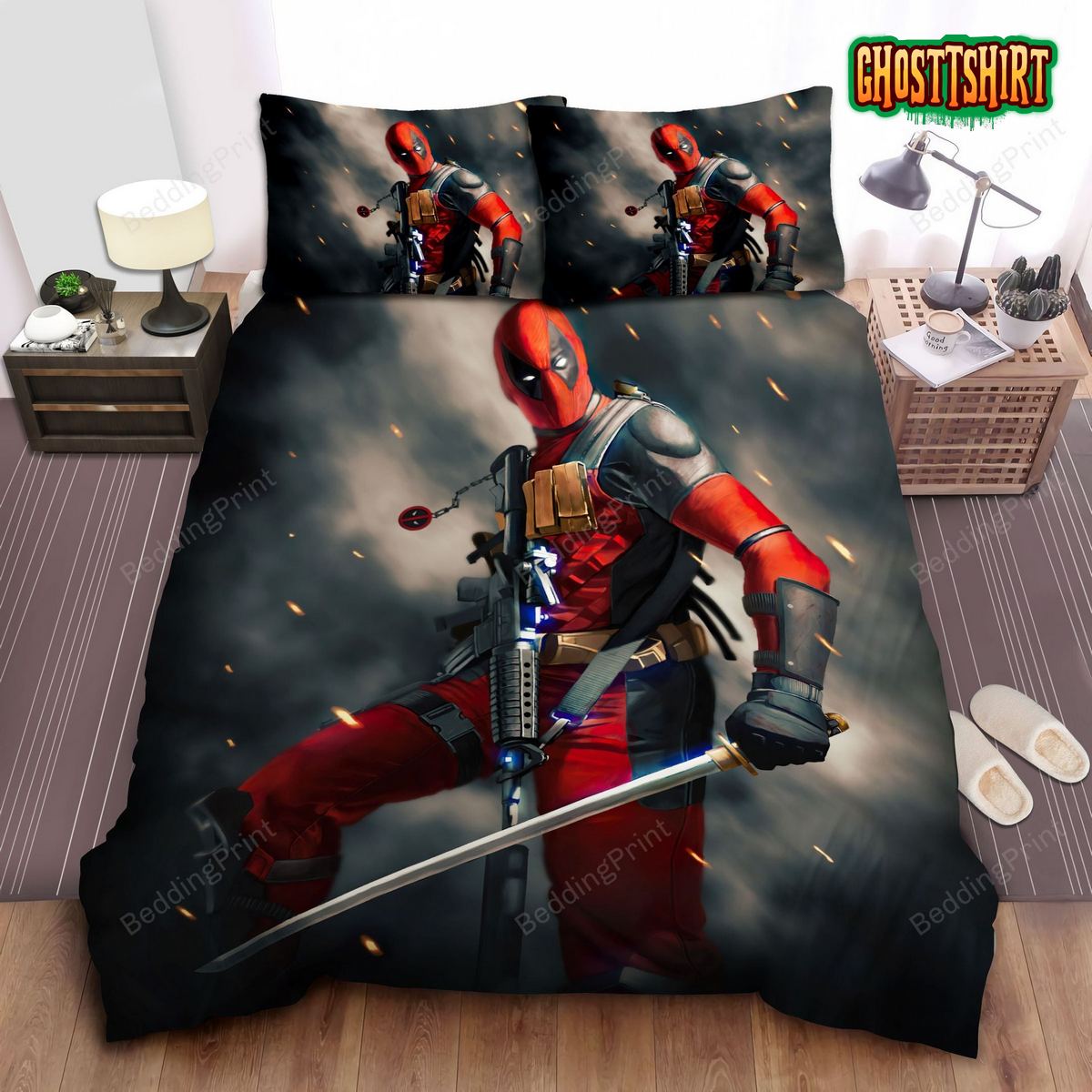 Deadpool Tacos Bed Sheets Duvet Cover Bedding Set