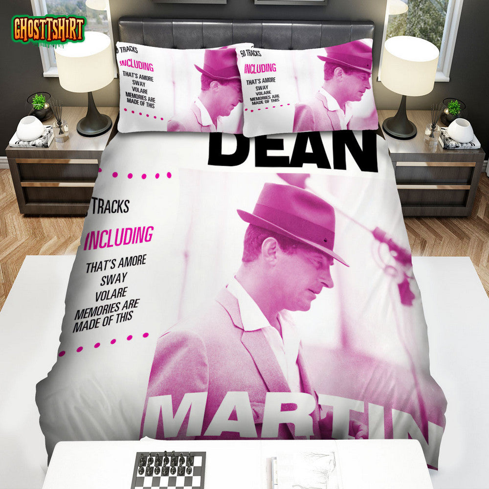 Dean Martin 50 Tracks Album Cover Bed Sheets Spread Comforter Duvet Cover Bedding Set