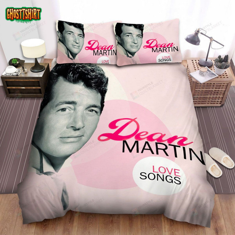 Dean Martin Love Songs Album Cover Bed Sheets Spread Comforter Duvet Cover Bedding Set