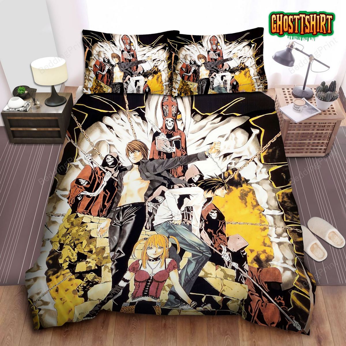 Death Note, On The Stairways Bed Sheets Duvet Cover Bedding Set