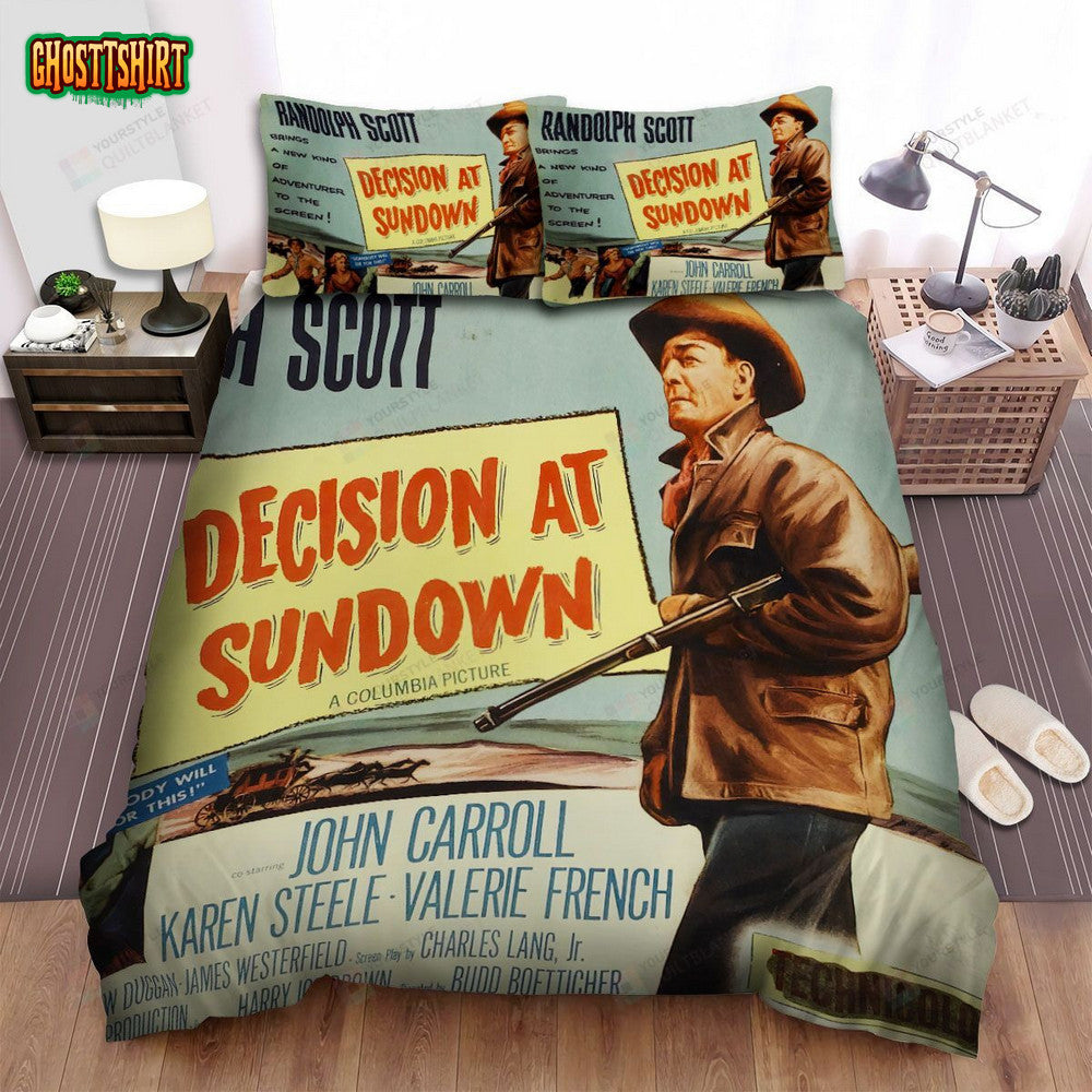 Decision At Sundown Movie Poster Bed Sheets Spread Comforter Duvet Cover Bedding Set