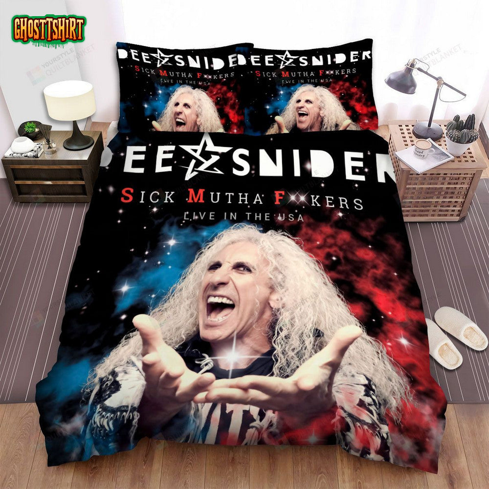 Dee Snider S.M.F Live In The Usa Album Cover Bed Sheets Spread Comforter Duvet Cover Bedding Set