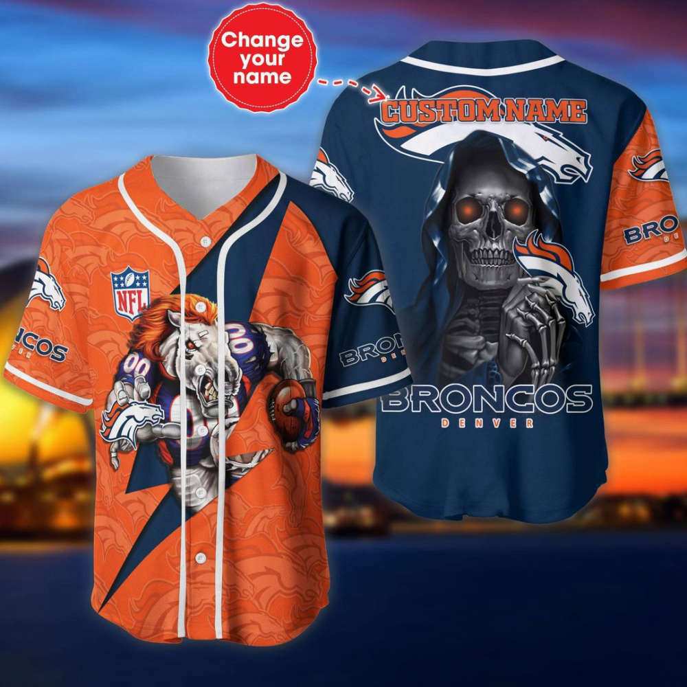 Denver Broncos Personalized Baseball Jersey - lylyprint.com