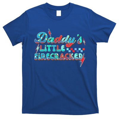 Daddys Little Firecracker Happy 4th Of July Independence Gift T-Shirt