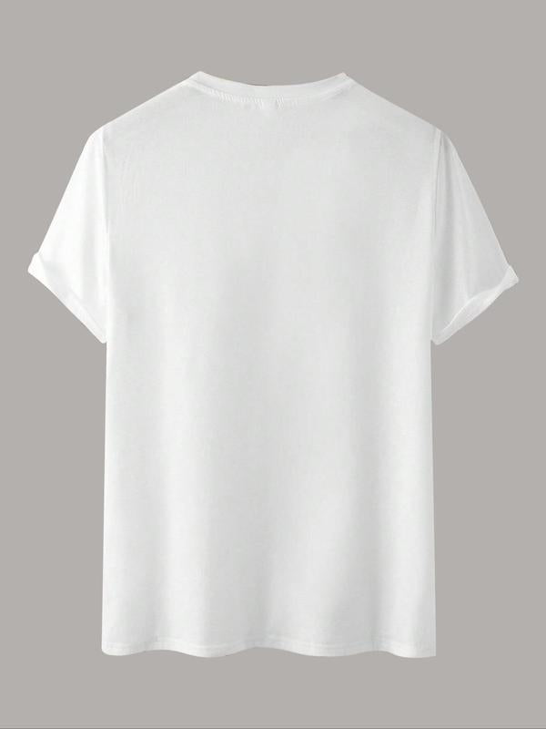 Women's Letter & California Print Drop Shoulder Tee, Casual Half Sleeve Round Neck T-shirt for Summer, Women's Top for Daily Wear