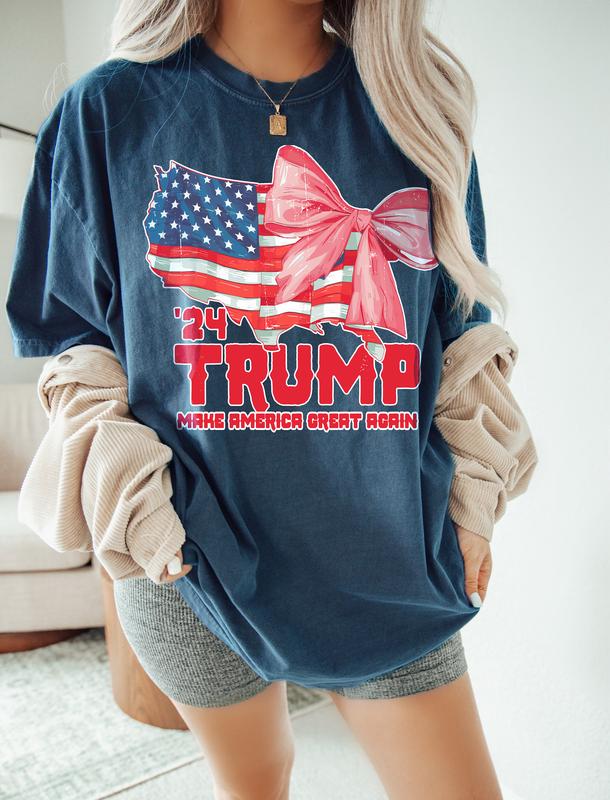 Trump Tee Trump T-shirt MAGA Trump 2024 Size up for . Top Womenswear, trump shirts for sale Casual Shortsleeve Comfort Tshirt