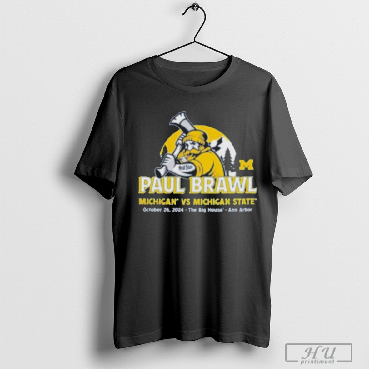 Paul Brawl Michigan Wolverines Vs Michigan State Football T-Shirt