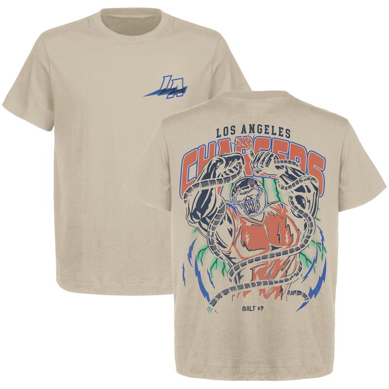 Limited Edition Los Angeles Football Bolt Up Graphic T-Shirt Heavy Cotton Men's & Women's Retro American Football Shirt